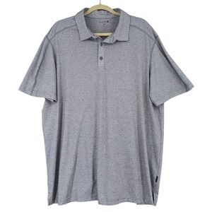 SWISS TECH Mens Heather Gray Polo Shirt 2XL Performance Quick Dry Golf Casual‎